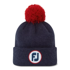 FootJoy Pom Pom Solid Knit Golf Beanie