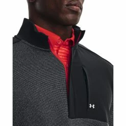 Under Armour Storm Sweater Fleece 1/2 Zip -Golf Clothing Shop 1373415 001 COLLAR 700x700
