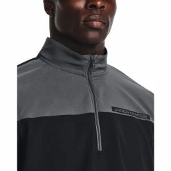 Under Armour Storm Windstrike 1/2 Zip Men's Golf Pullover -Golf Clothing Shop 1377382 001 COLLAR 700x700