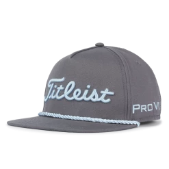 Titleist Tour Rope Flat Bill Golf Hat -Golf Clothing Shop 2022TourRopeFlatBillCharcoal Sky TH20ARFBL 04S 01 700x700