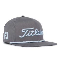 Titleist Tour Rope Flat Bill Golf Hat -Golf Clothing Shop 2022TourRopeFlatBillCharcoal Sky TH20ARFBL 04S 02 700x700