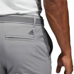 Adidas Ultimate365 Tapered Golf Trousers - Grey -Golf Clothing Shop DQ2200 APP on model detail 1 white 700x700