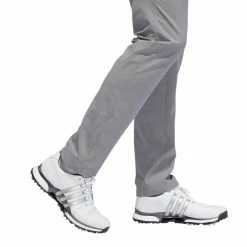 Adidas Ultimate365 Tapered Golf Trousers - Grey -Golf Clothing Shop DQ2200 APP on model detail 3 white 700x700