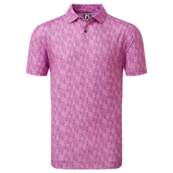FootJoy Glass Print Lisle Men's Golf Polo Shirt 80037