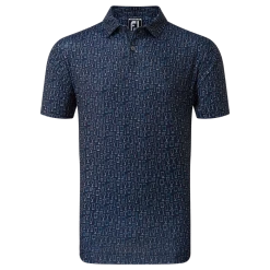 FootJoy Glass Print Lisle Men's Golf Polo Shirt 80038