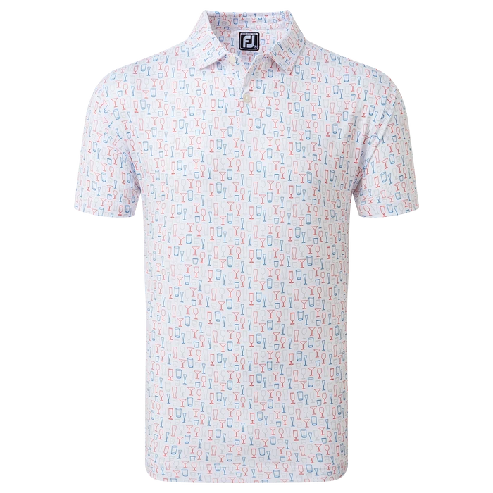 FootJoy Glass Print Lisle Men's Golf Polo Shirt 80039 1 FootJoy Glass Print Lisle Men's Golf Polo Shirt 80039