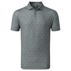 FootJoy Glass Print Lisle Men's Golf Polo Shirt 80040
