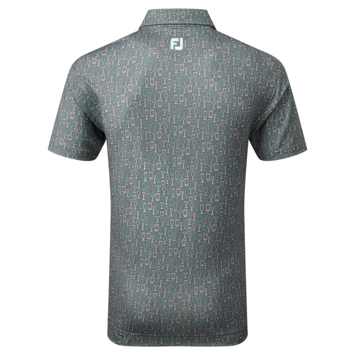 FootJoy Glass Print Lisle Men's Golf Polo Shirt 80040 4 FootJoy Glass Print Lisle Men's Golf Polo Shirt 80040 - Image 4