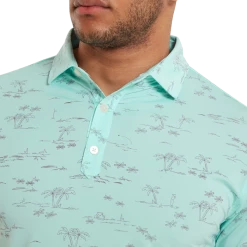 FootJoy Tropic Print Lisle Men's Golf Polo Shirt 80095 -Golf Clothing Shop FJ 80095 05 700x700