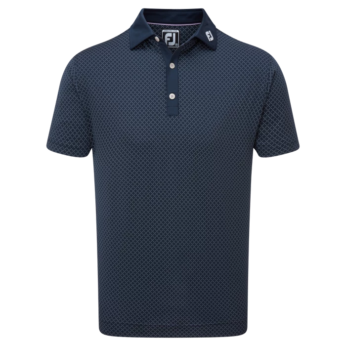 FootJoy Diamond Dot Print Lisle Golf Shirt 88364 1 FootJoy Diamond Dot Print Lisle Golf Shirt 88364