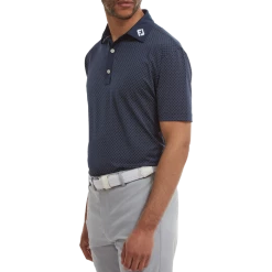 FootJoy Diamond Dot Print Lisle Golf Shirt 88364 8 FootJoy Diamond Dot Print Lisle Golf Shirt 88364 -Golf Clothing Shop FJ 88364 02 700x700