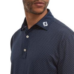 FootJoy Diamond Dot Print Lisle Golf Shirt 88364 10 FootJoy Diamond Dot Print Lisle Golf Shirt 88364 -Golf Clothing Shop FJ 88364 05 700x700