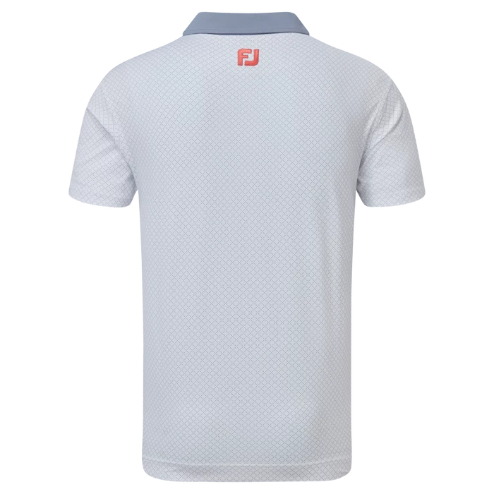 FootJoy Diamond Dot Print Lisle Golf Shirt 88365 4 FootJoy Diamond Dot Print Lisle Golf Shirt 88365 - Image 4