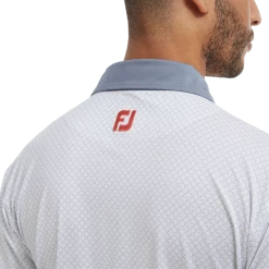 FootJoy Diamond Dot Print Lisle Golf Shirt 88365 10 FootJoy Diamond Dot Print Lisle Golf Shirt 88365 -Golf Clothing Shop FJ 88365 05 700x700