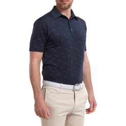 FootJoy School Of Fish Print Lisle Golf Shirt 88386 -Golf Clothing Shop FJ 88386 02 700x700