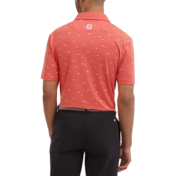 FootJoy School Of Fish Print Lisle Golf Shirt 88387 -Golf Clothing Shop FJ 88387 03 700x700