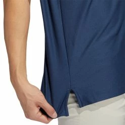 Adidas Go-To Polo Golf Shirt -Golf Clothing Shop GM0039 APP on model detail 2 white 700x700