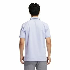 Adidas Go-To Primegreen Pique Polo Golf Shirt -Golf Clothing Shop H49947 APP on model back white 700x700