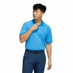 Adidas Moss Stitch Polo Golf Shirt -Golf Clothing Shop HE2895 APP on model standard white 700x700