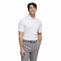 Adidas Go-To Camo Golf Polo Shirt 9 Adidas Go-To Camo Golf Polo Shirt -Golf Clothing Shop HF9036 3 APPAREL OnModel StandardView white 700x700