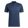 Adidas Textured Stripe Golf Polo Shirt