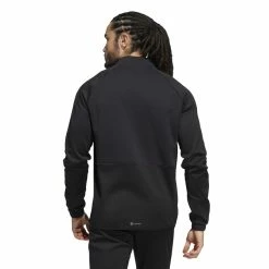 Adidas COLD.RDY Quarter-Zip Sweatshirt -Golf Clothing Shop HN4550 5 APPAREL OnModel BackView white 700x700