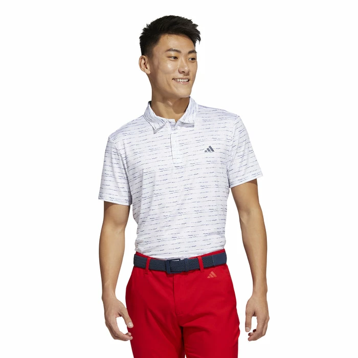 Adidas Stripe Zip Men's Golf Polo Shirt 2 Adidas Stripe Zip Men's Golf Polo Shirt - Image 2