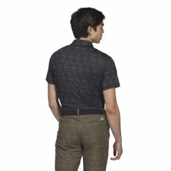 Adidas Stripe Zip Men's Golf Polo Shirt -Golf Clothing Shop IC1347 5 APPAREL OnModel BackView white 700x700