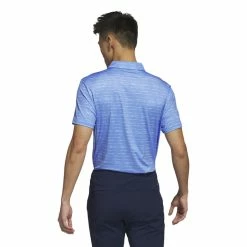 Adidas Stripe Zip Men's Golf Polo Shirt -Golf Clothing Shop IC1348 5 APPAREL OnModel BackView white 700x700