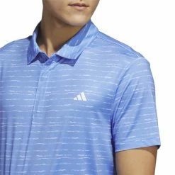 Adidas Stripe Zip Men's Golf Polo Shirt -Golf Clothing Shop IC1348 7 APPAREL OnModel DetailView1 white 700x700